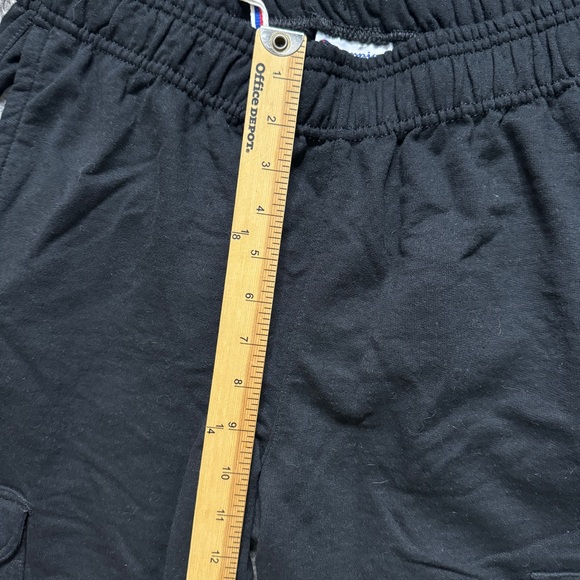 Champion Cargo Sweatpants Joggers Mens Large Black Tapered Leg Cargo Pockets - Picture 8 of 10